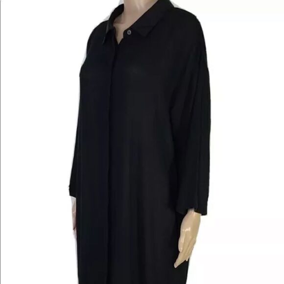 NWT MOUSSY VINTAGE Black Cotton Chiffon Half Sleeve Shirt Dress Sz. XS - Picture 5 of 10